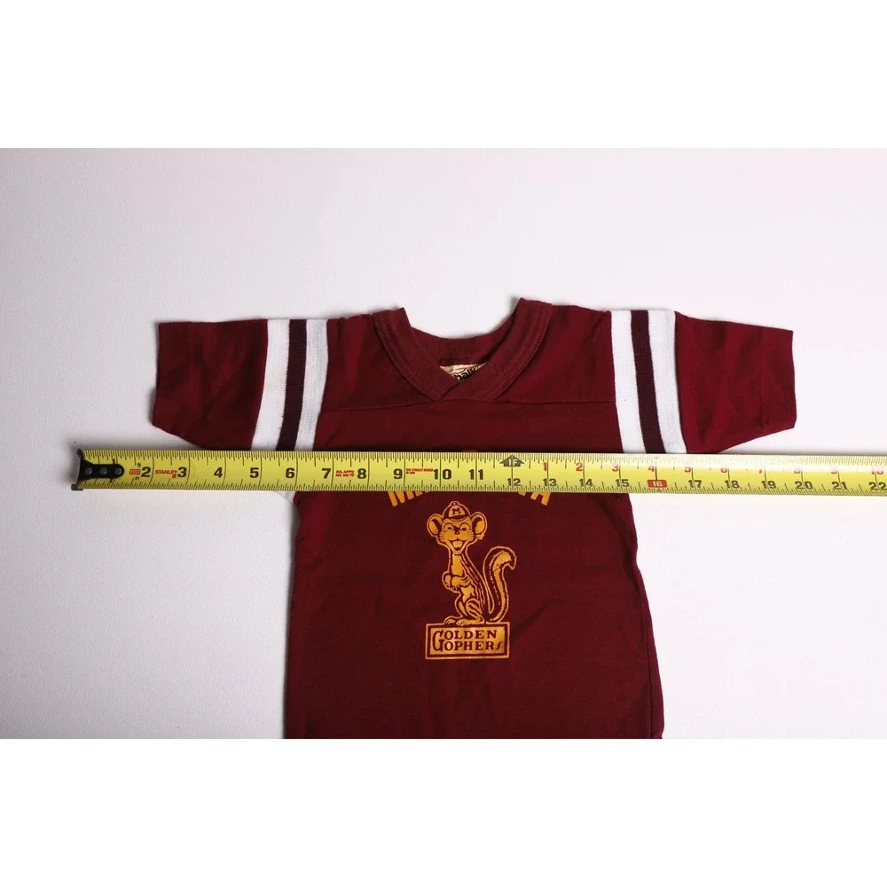 Vintage 80s Minnesota Golden Gophers Kids Jersey Shirt Maroon Size 4 USA